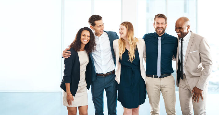 Career people standing