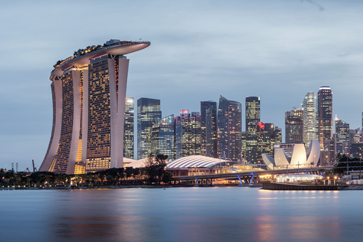 Singapore skyline cityscape at night