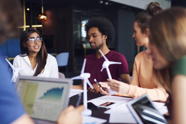 group of diverse execs meeting