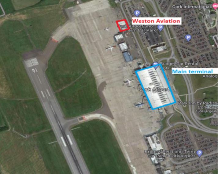 cork airport map