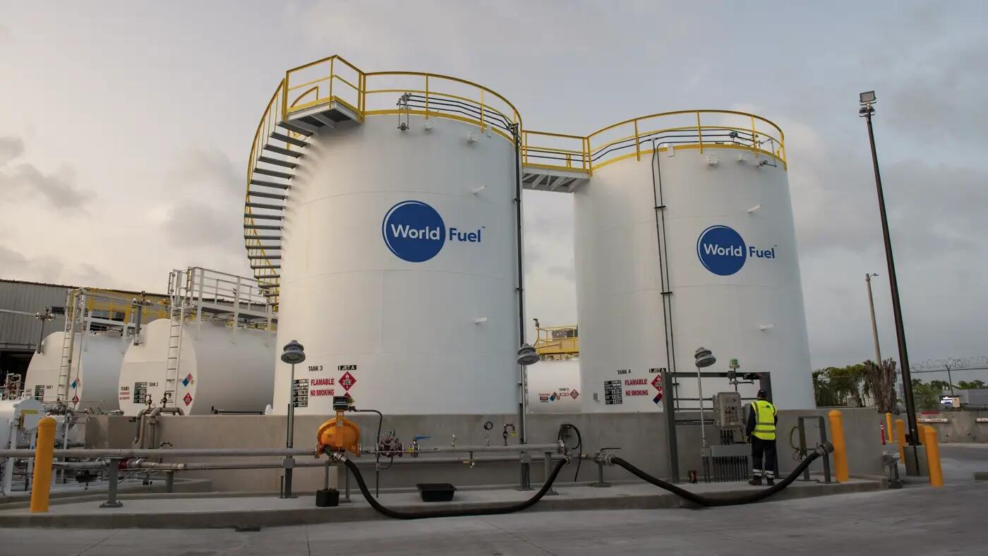 Two World Fuel storage fuel tanks