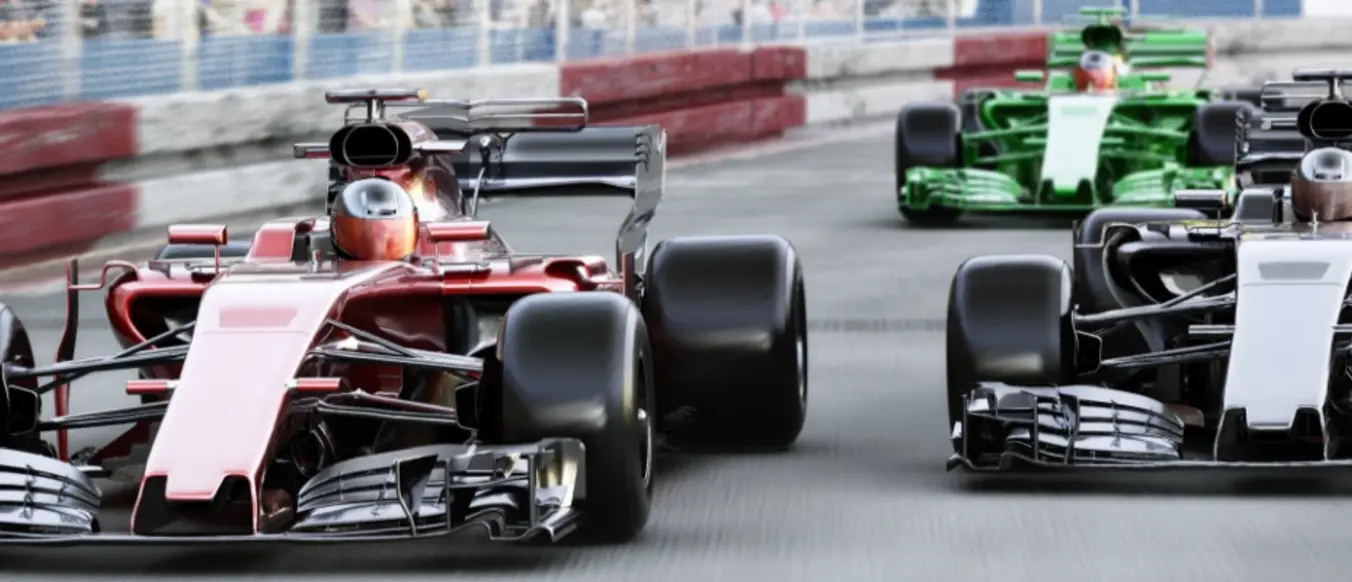 Generic race cars on generic track
