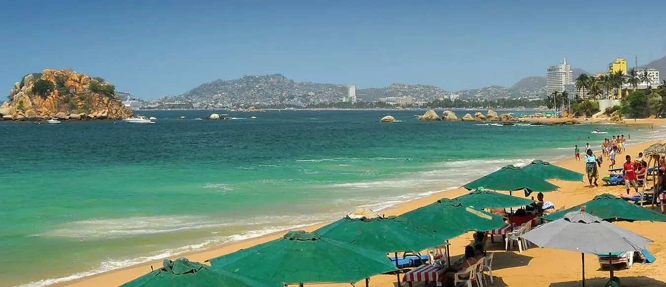 View of the beach at Acapulco