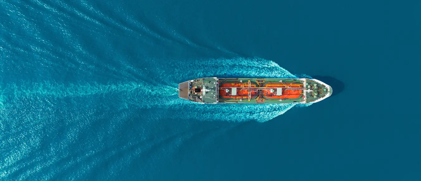 Marine ship at sea