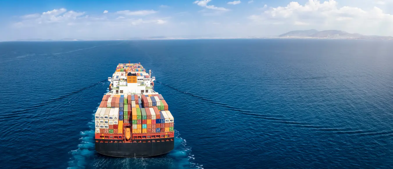 Container Ship at sea 