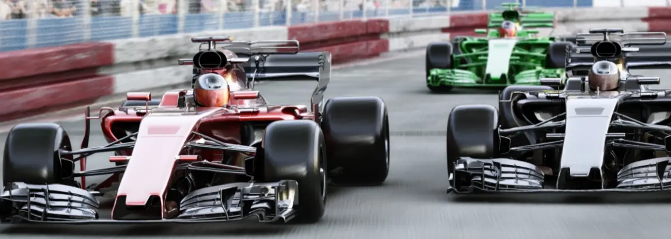 Generic race cars on generic track