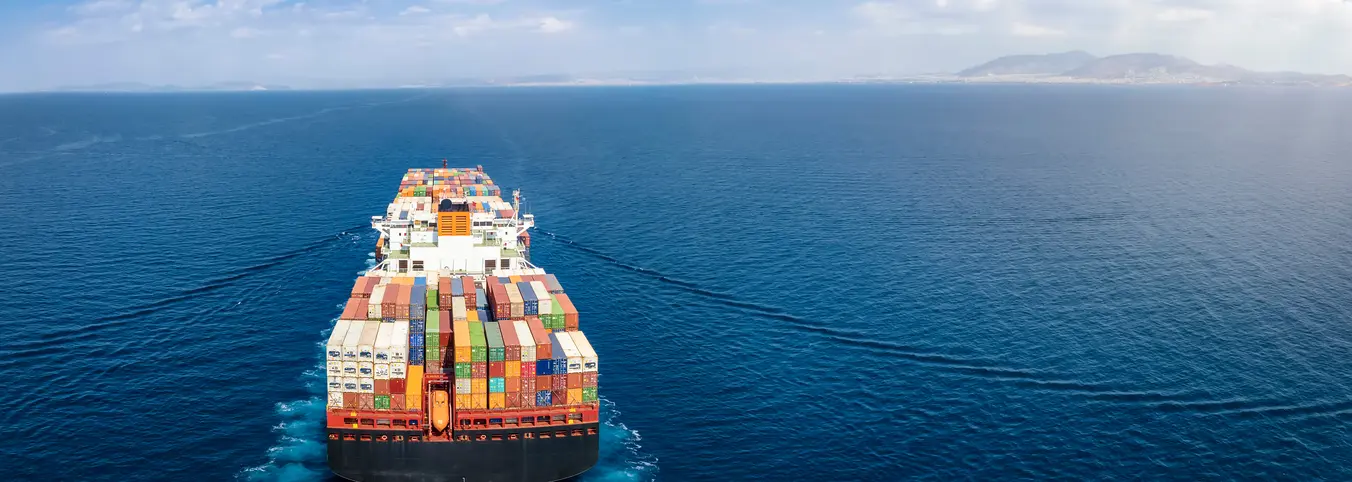 Container Ship at sea 