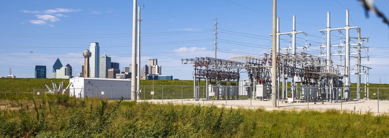 Power plant city background