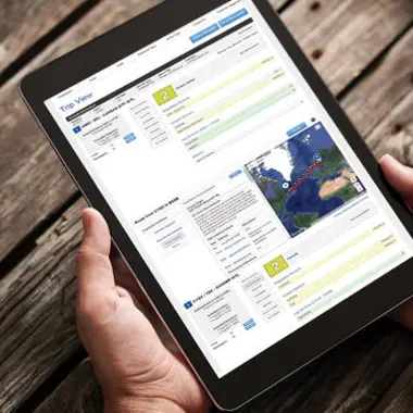 online flight planning on platform