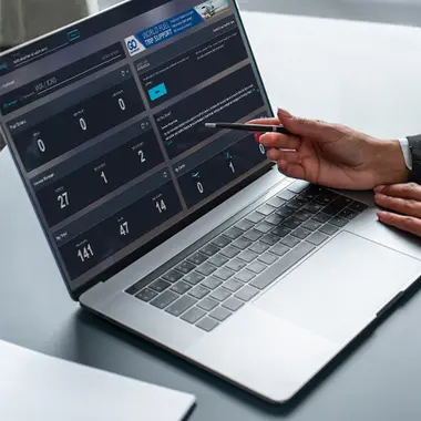computer displaying aviation flight plan data