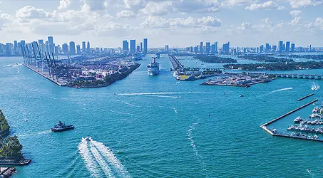Global Port Cruise ship in background
