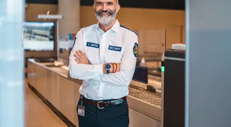 gate agent at airport gate