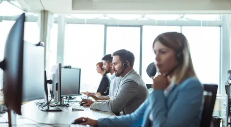 workers on their computers