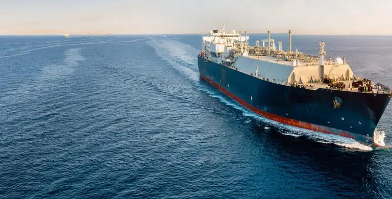cargo ship at sea