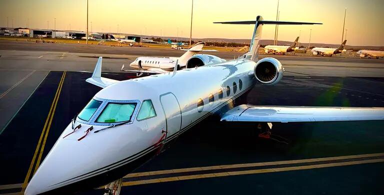 business jets on ramp