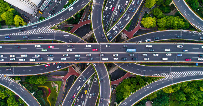 Cars on highway