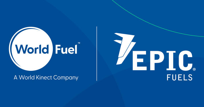 Dual logo of World Fuel by World Kinect and EPIC Fuels