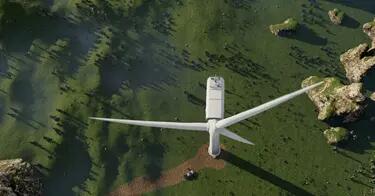 overhead view of windmill