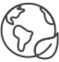 earth with leaf icon