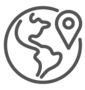 globe with location icon