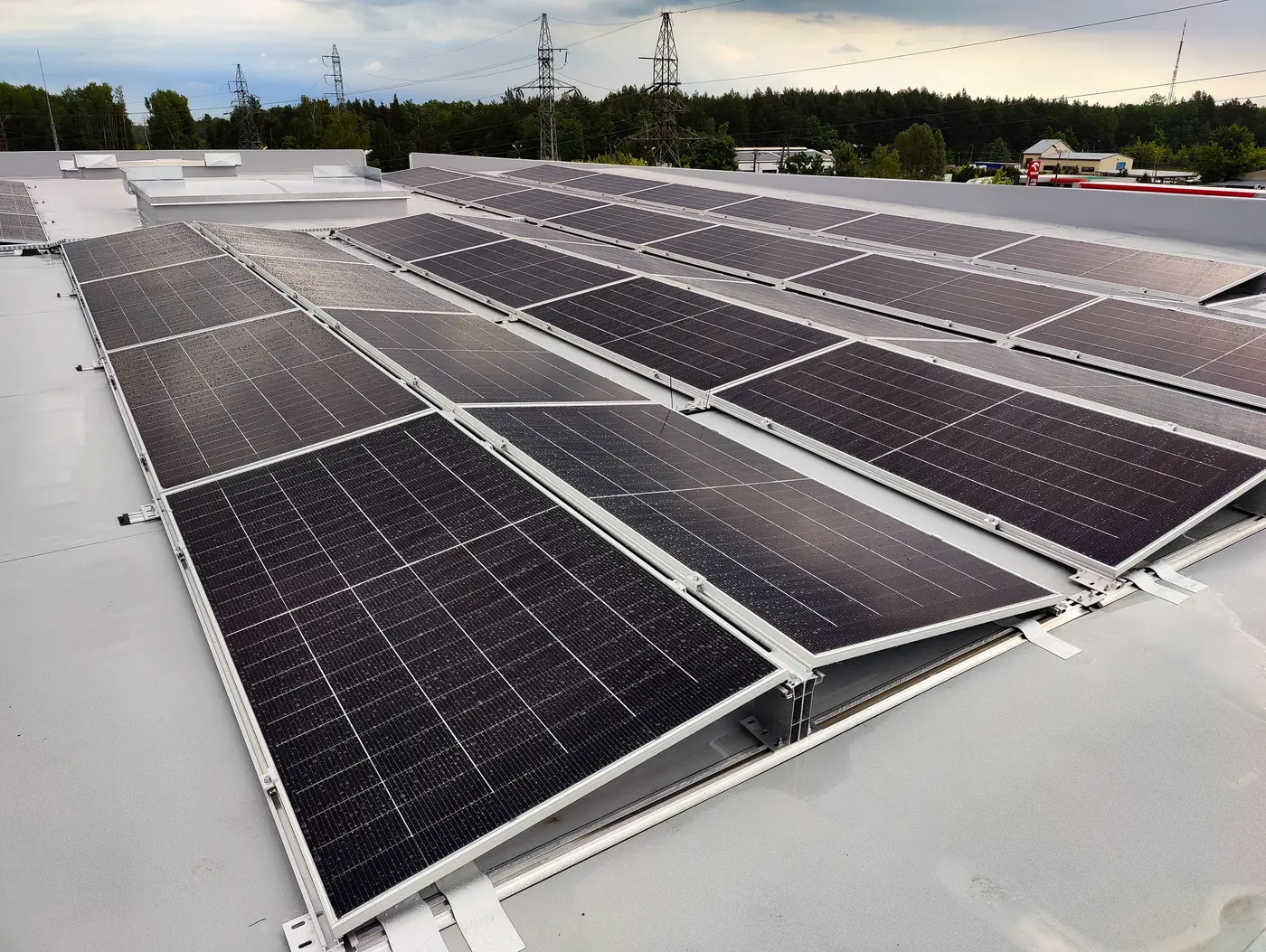 Solar panel east west array